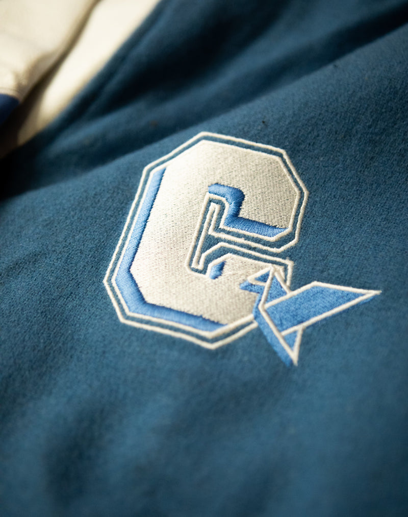 The 'SCRIPT' VARSITY - LIGHT BLUE